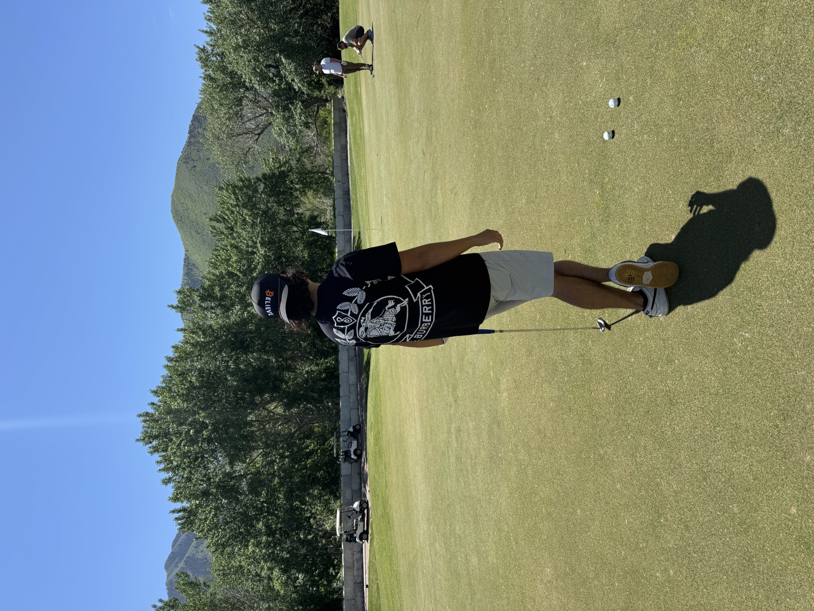 On the green